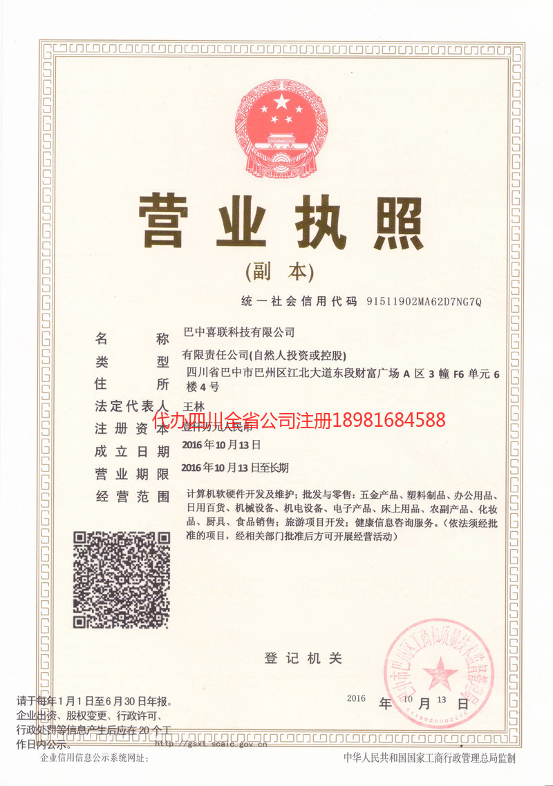 北镇北镇喜联科技有限公司